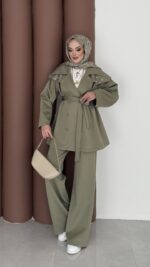 Olden Scuba Taşlı İkili Takım - Yağ Yeşil - Görsel 5