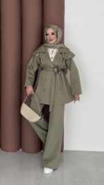 Olden Scuba Taşlı İkili Takım - Yağ Yeşil - Görsel 2