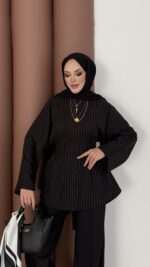 Premium Piliseli Arabic İkili Takım - Siyah - Görsel 5