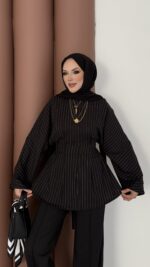 Premium Piliseli Arabic İkili Takım - Siyah - Görsel 4