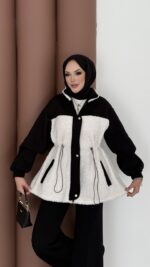 Peluş Garnili Şardonlu İkili Takım - Siyah - Görsel 6